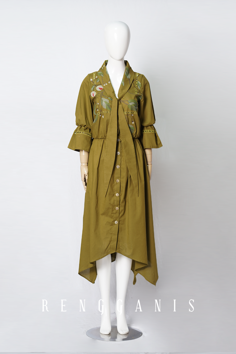 Pala Dress in Olive Green