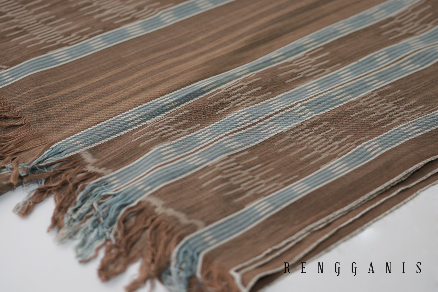 Naturally Dyed Semi-handwoven (ATBM) Ikat from Troso, Jepara