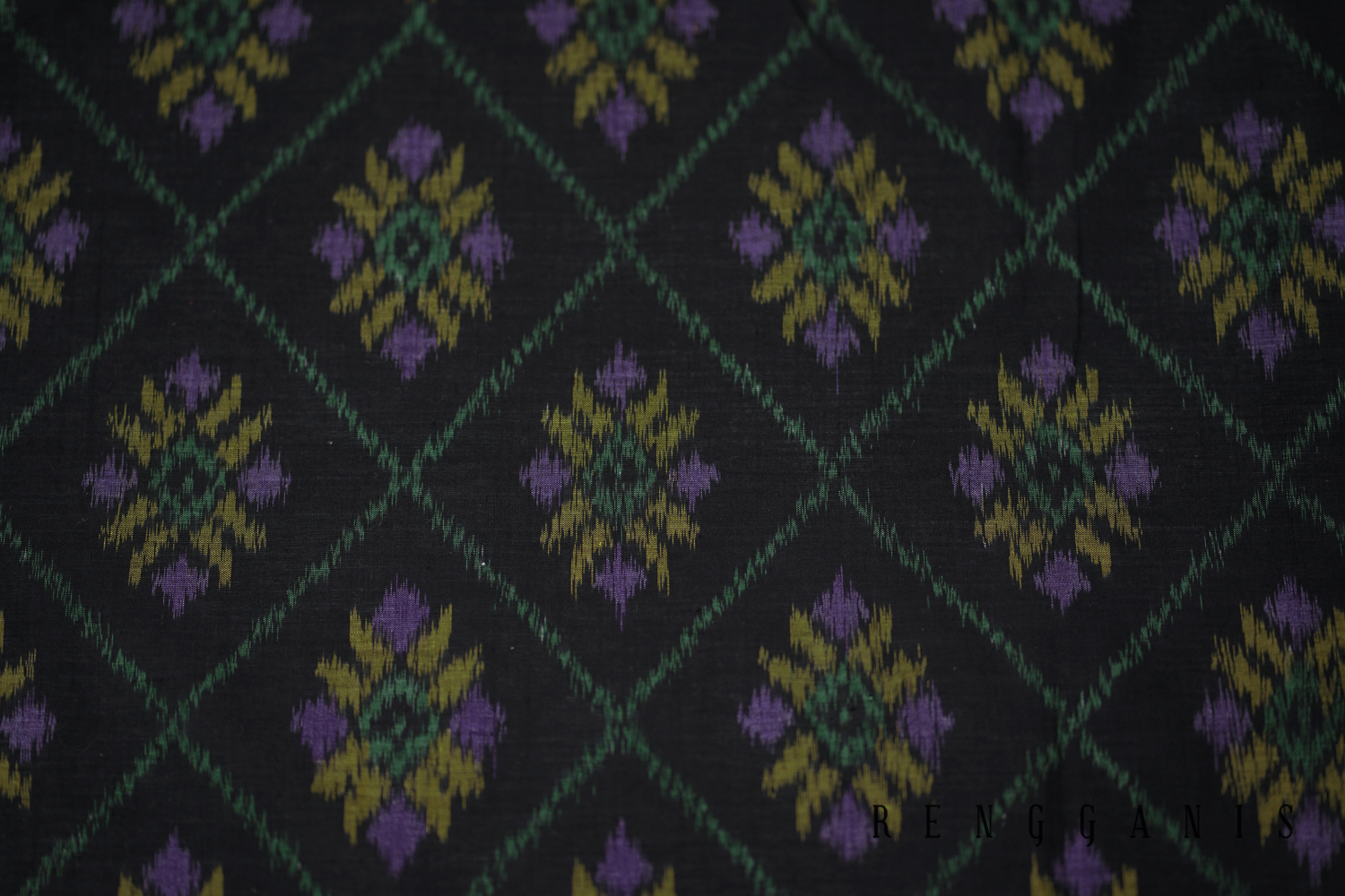 Synthetic Dyed Semi-handwoven (ATBM) Ikat from Troso, Jepara