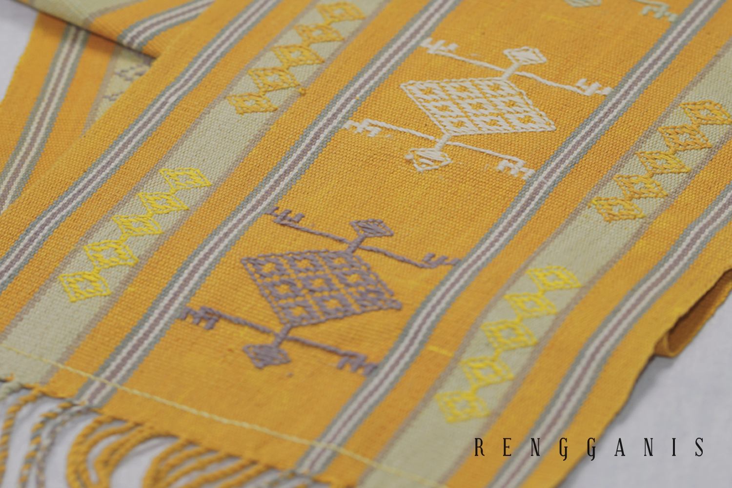 Naturally Dyed Handwoven Scarf from Mandeu