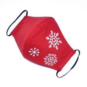 Red Snowflakes Facemask