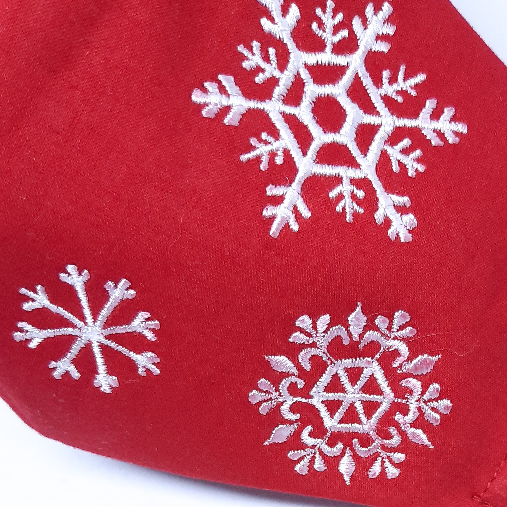 Red Snowflakes Facemask