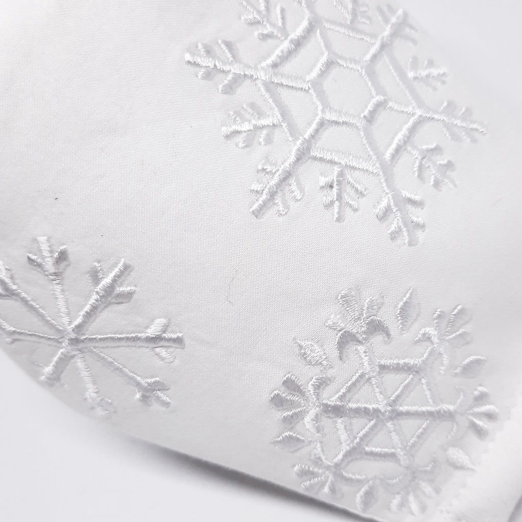 White Snowflakes Facemask