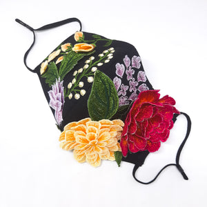 Black Wild Garden 3D Facemask