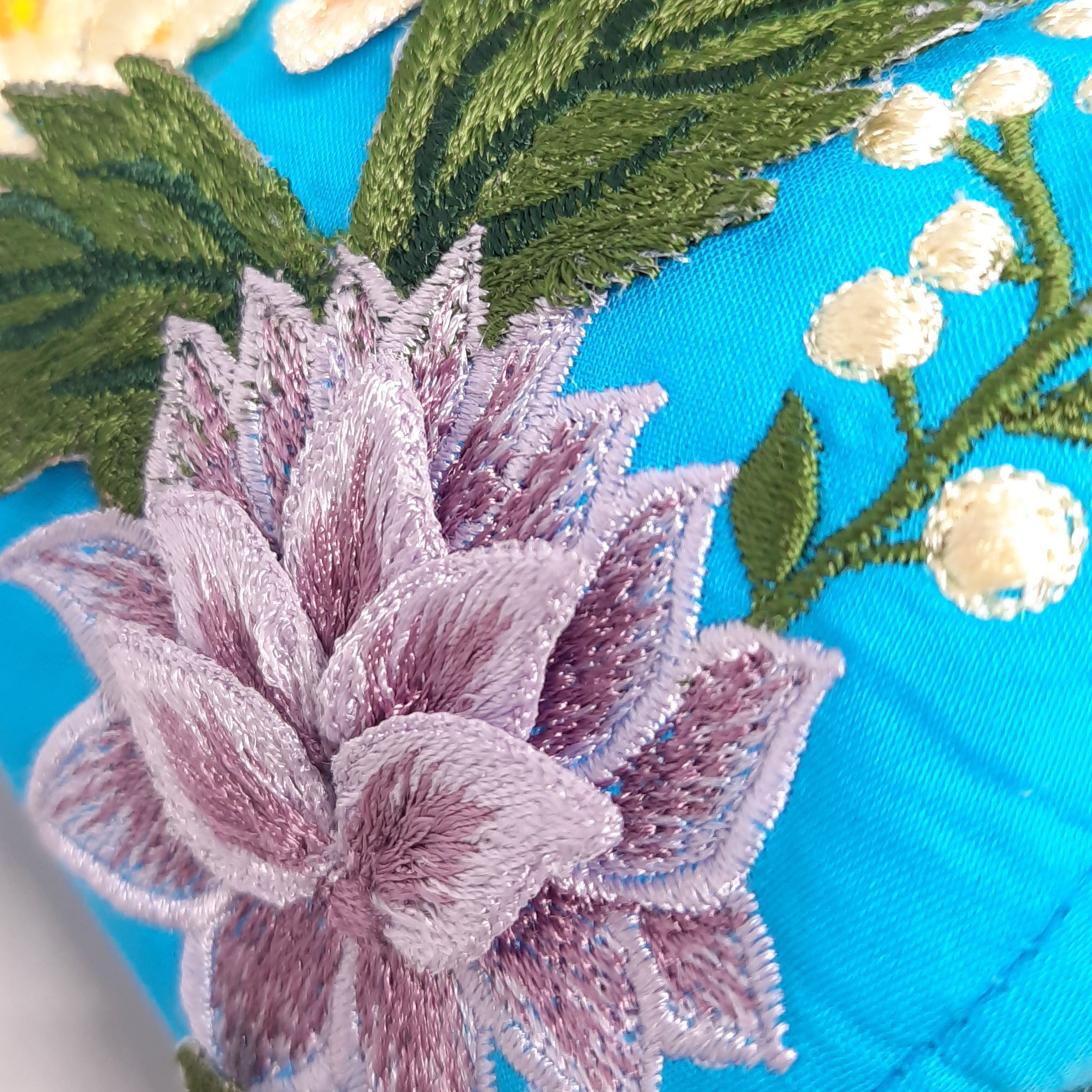 Bright Blue Wild Garden 3D Facemask