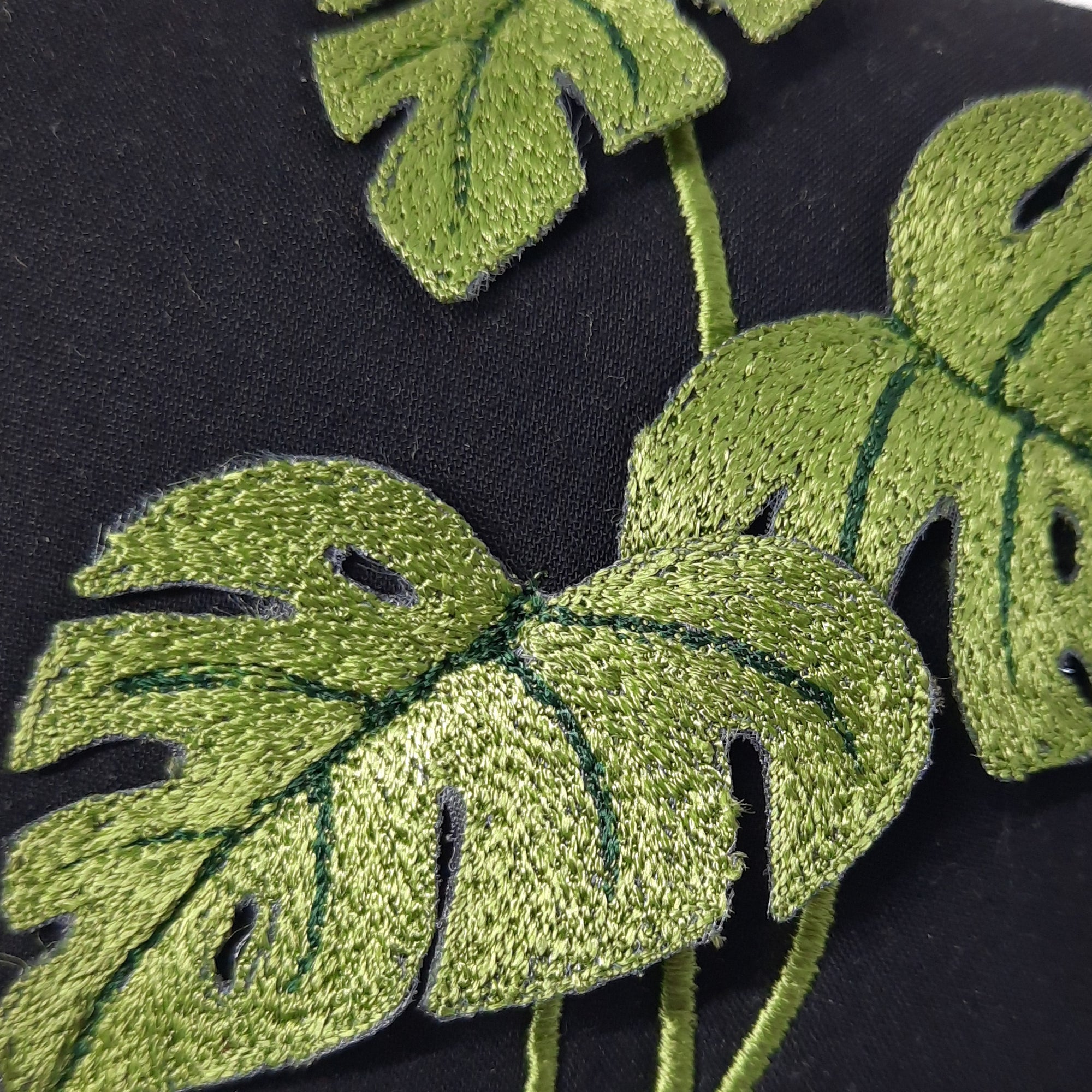 Black Monstera 3D Facemask