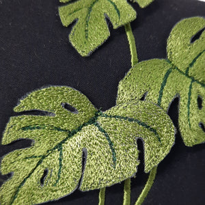Black Monstera 3D Facemask