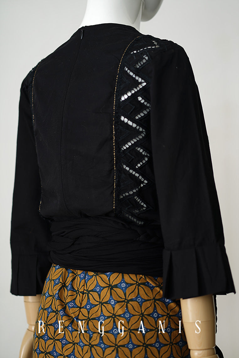 Uncut Batik Sarong Skirt with Side Drape