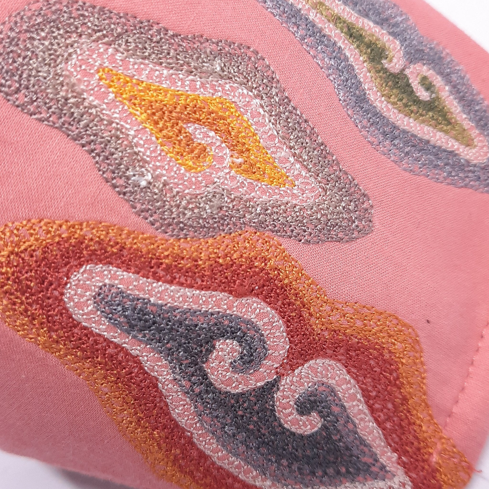 Salmon Pink Mega Mendung Facemask
