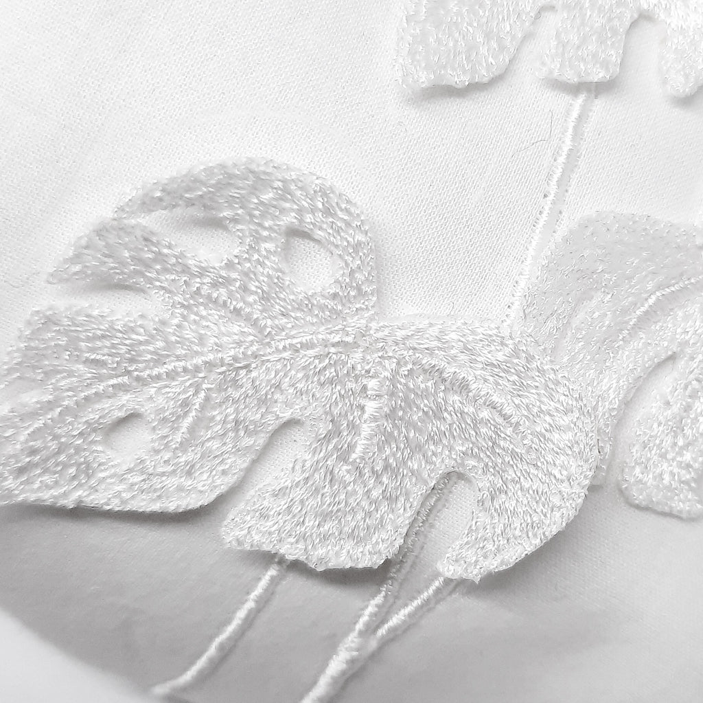 White Monstera 3D Facemask