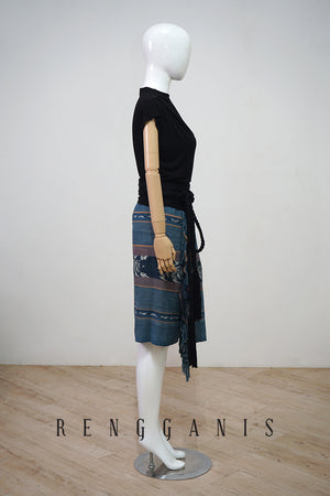 Uncut Tenun Sikka Short Pleated Skirt