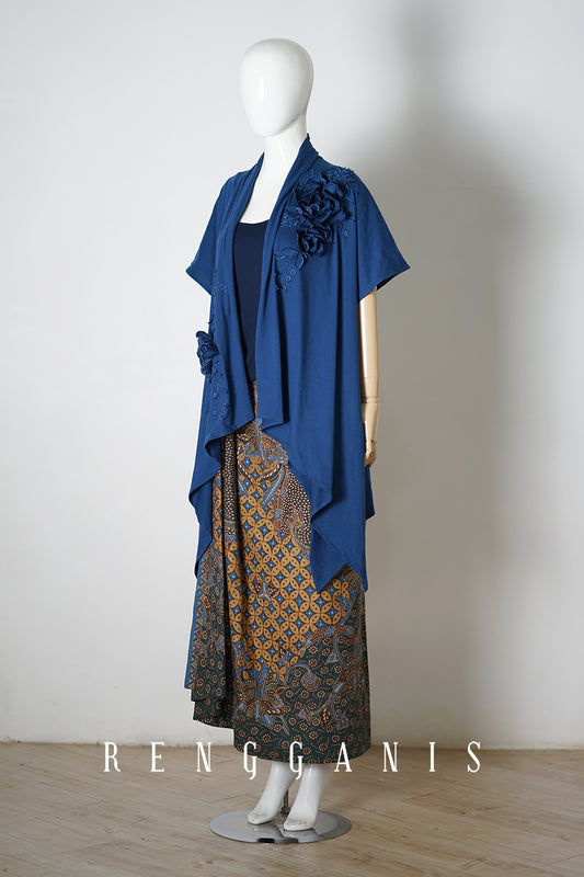 Uncut Batik Sarong Skirt with Side Drape