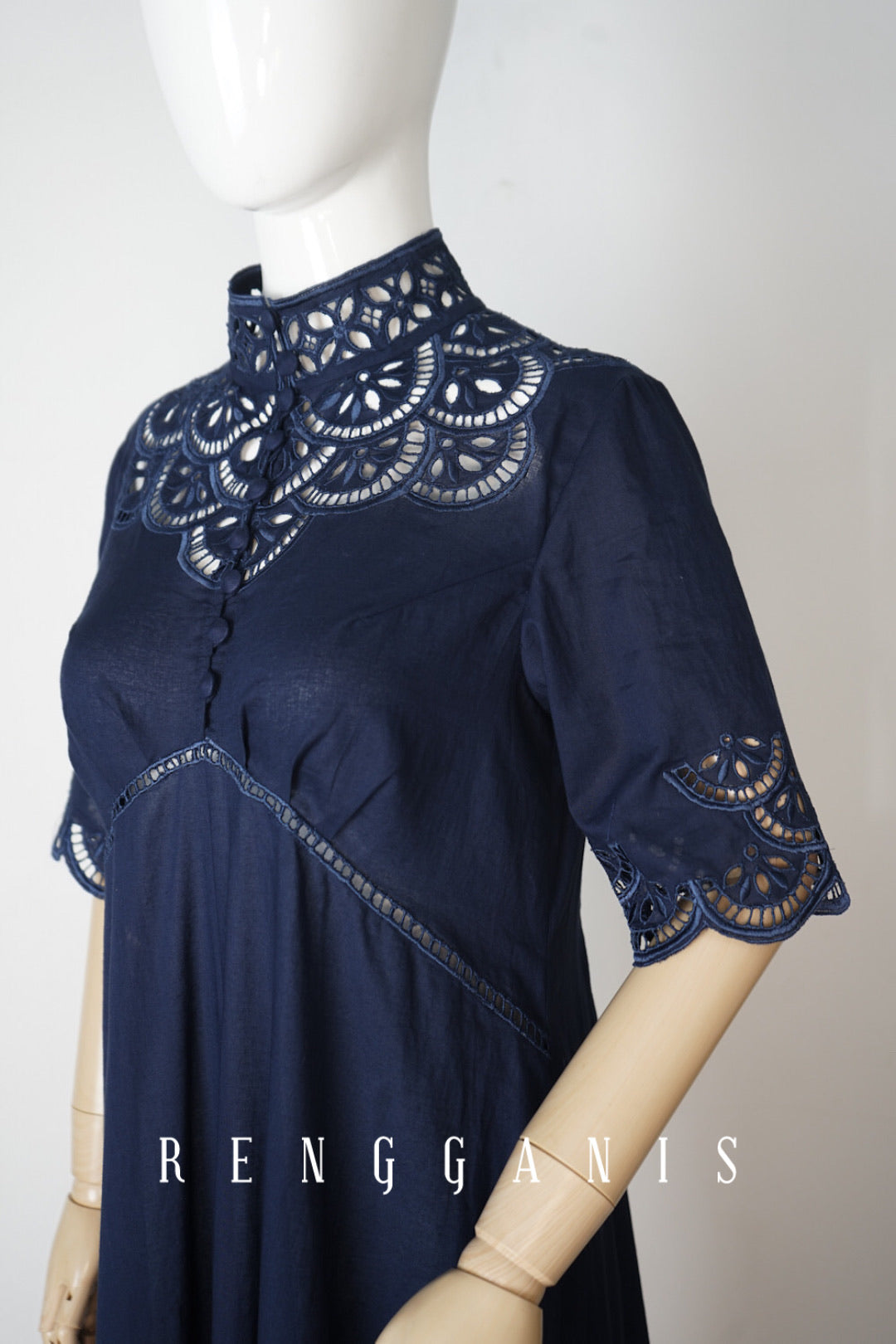 Bunga Lawang Dress in Elbow Length Sleeves
