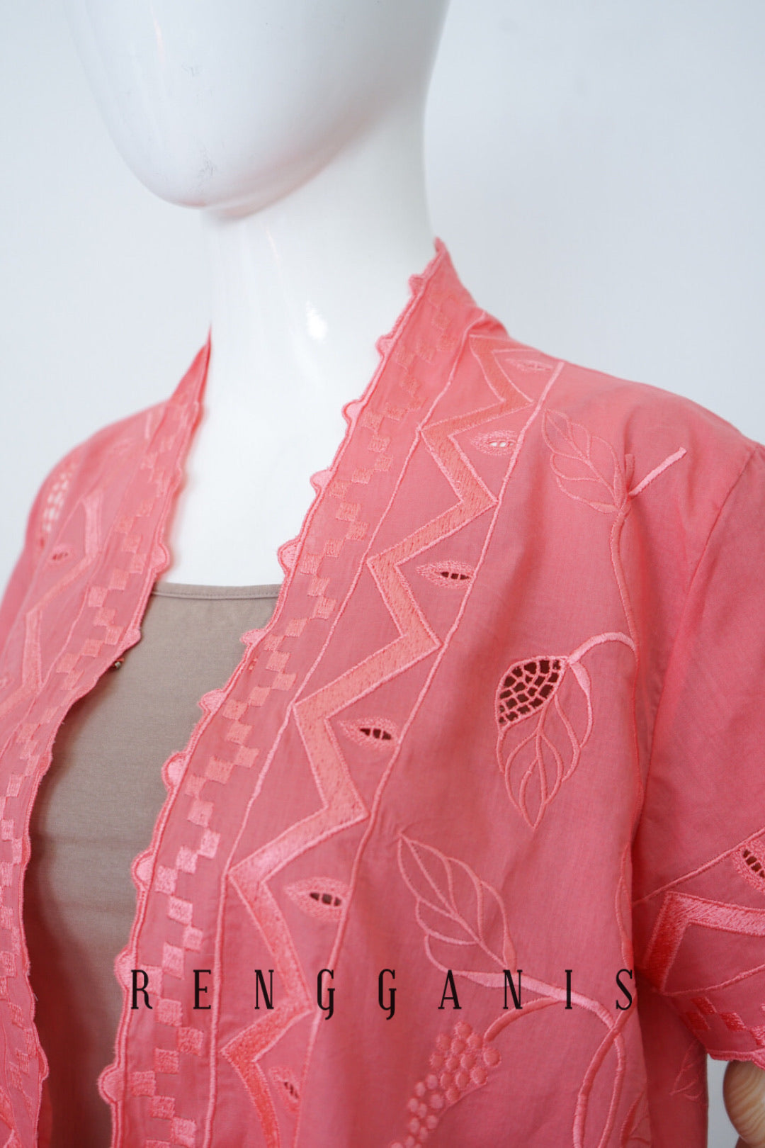 Salmon Lada Bolero in Short Sleeves