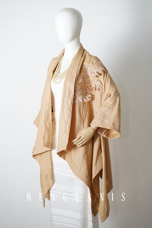 Monstera Kimono Outer in Linen