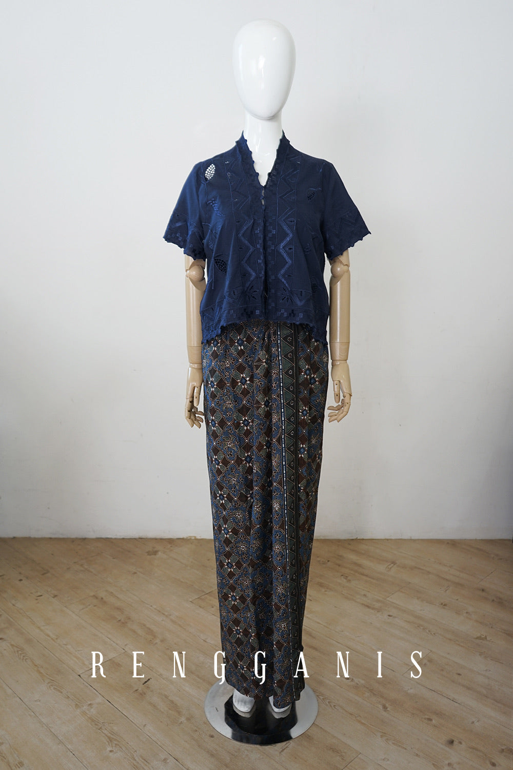 Uncut Batik Sarong Skirt with Draping