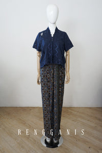 Uncut Batik Sarong Skirt with Draping