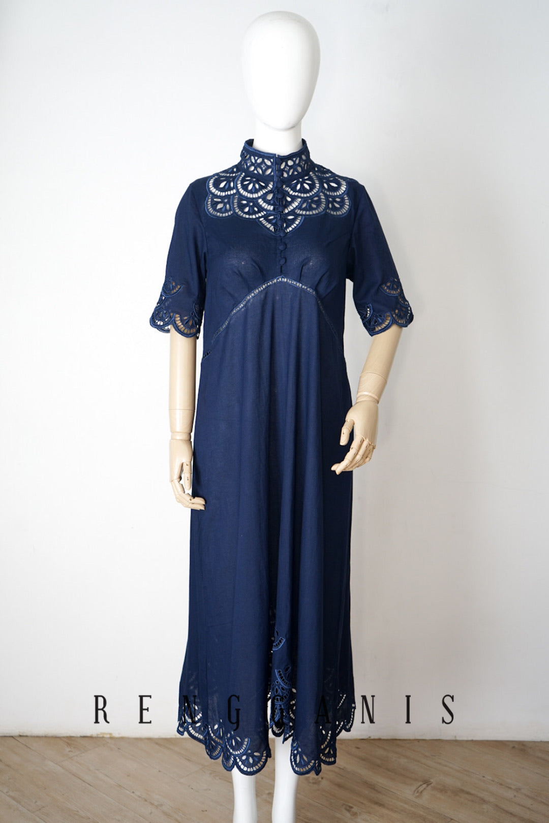 Bunga Lawang Dress in Elbow Length Sleeves