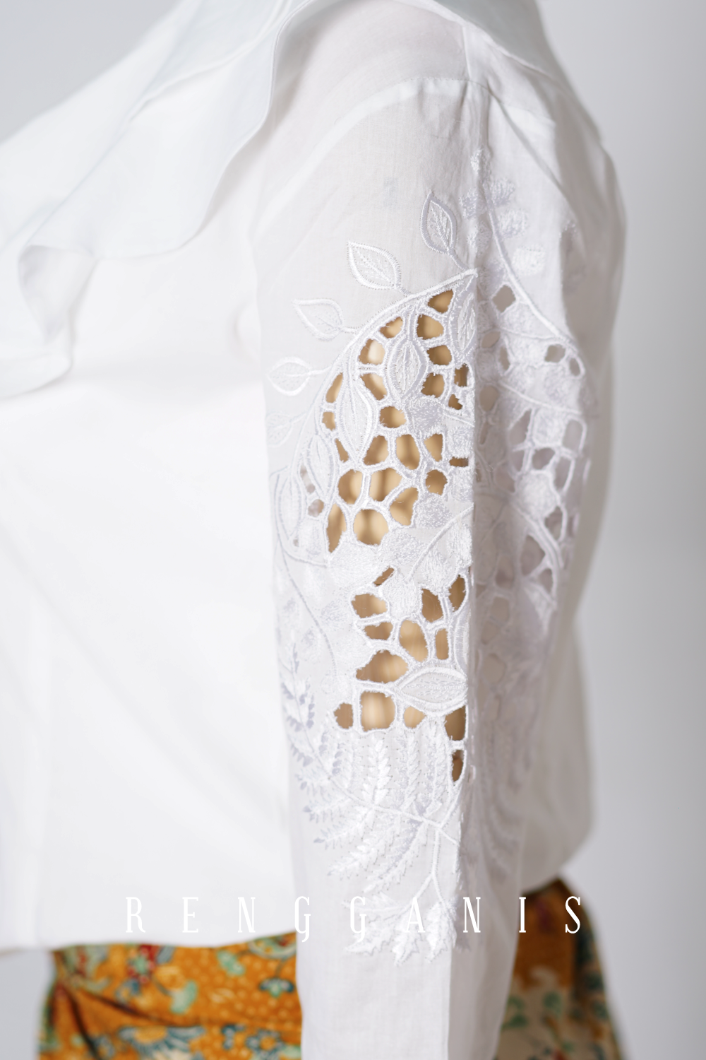 Laras Double Ruffled Top in White