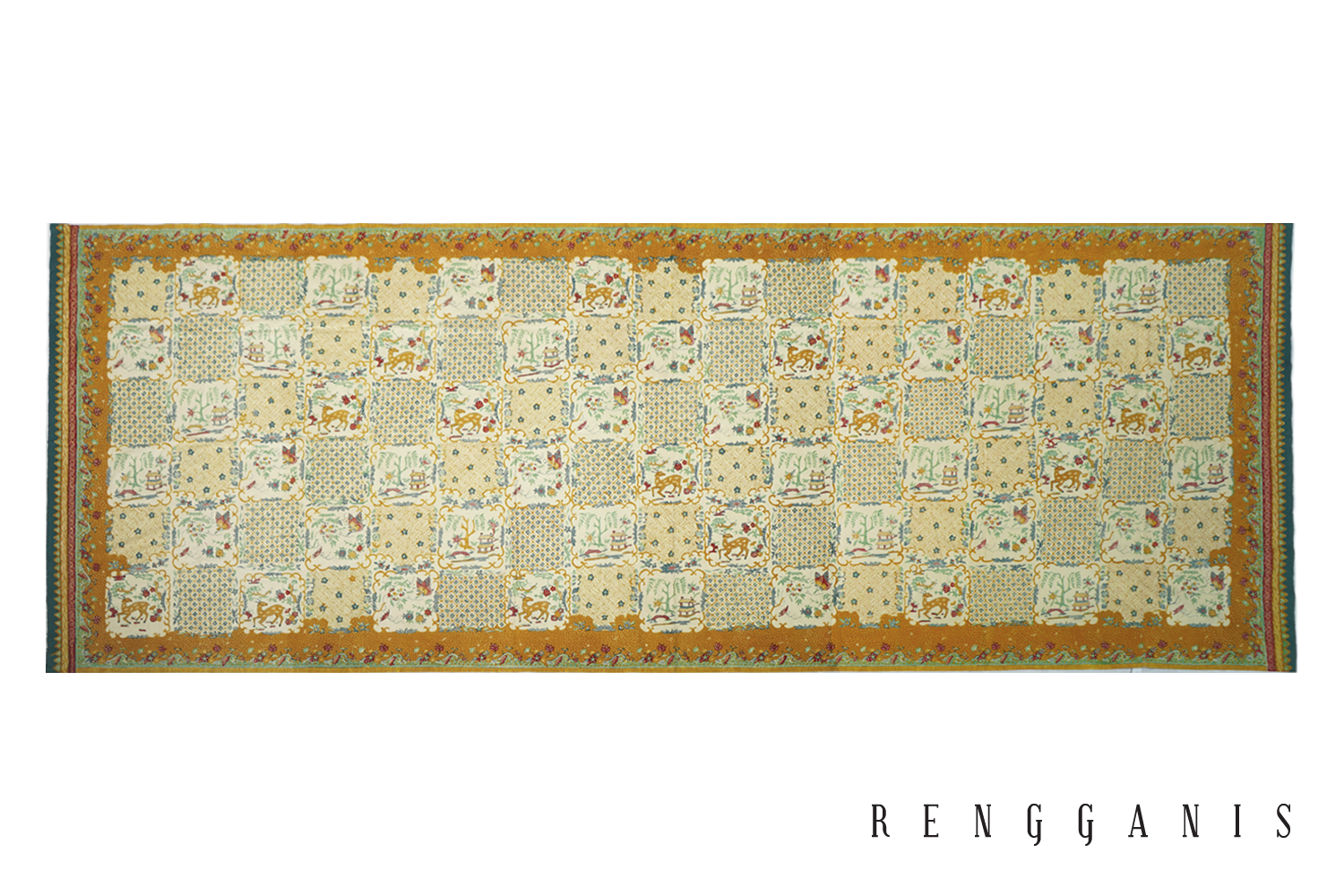 Batik Cirebon Motif Tambal Kotak Isen Deso Flora Fauna