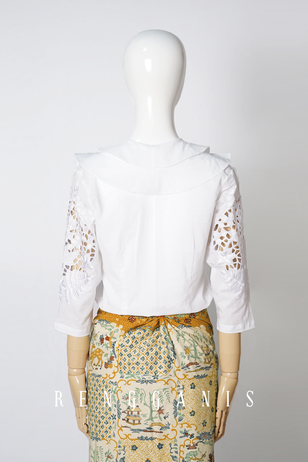 Laras Double Ruffled Top in White